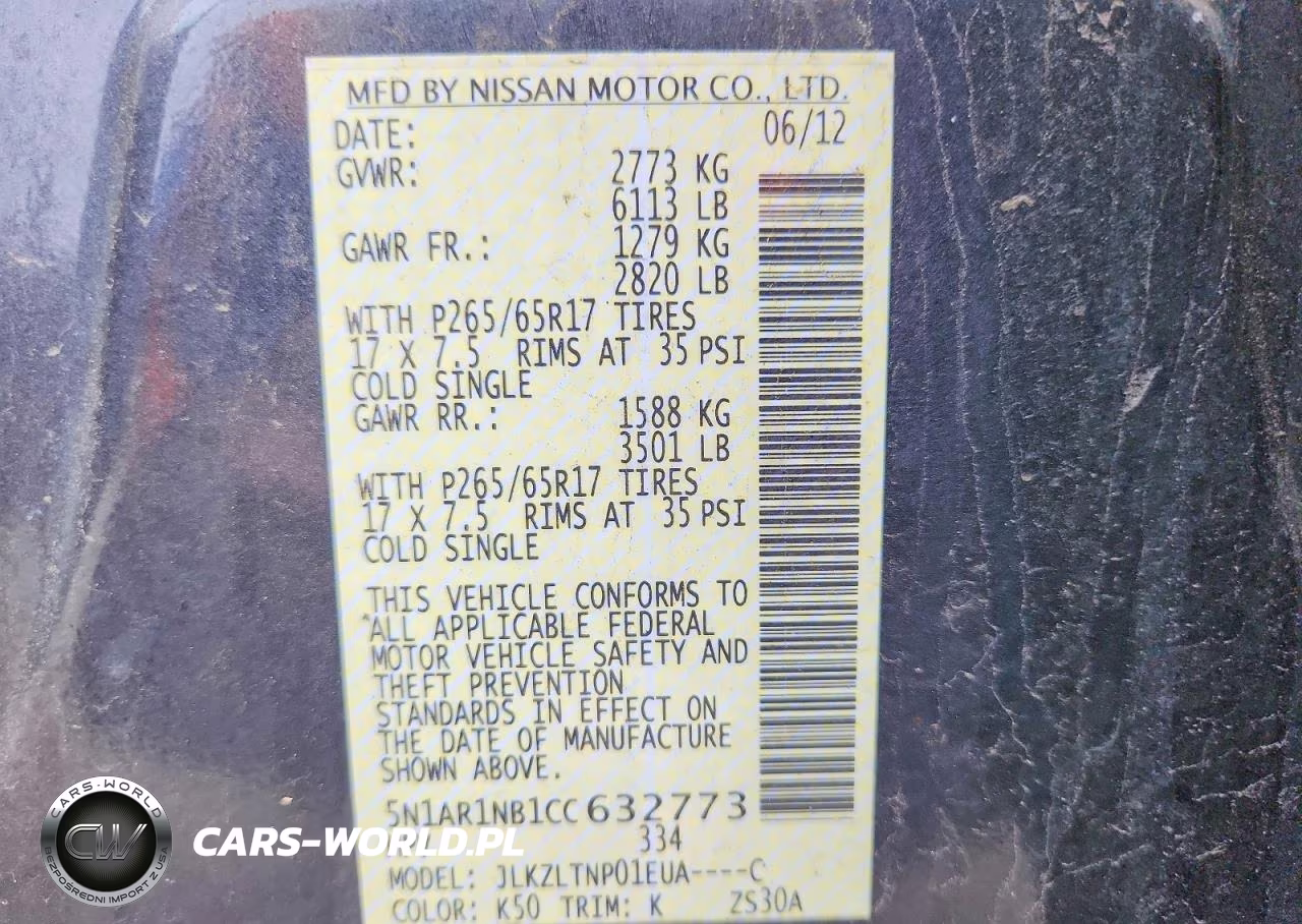 2012 Nissan Pathfinder S VIN:5N1AR1NB1CC632773 - 13