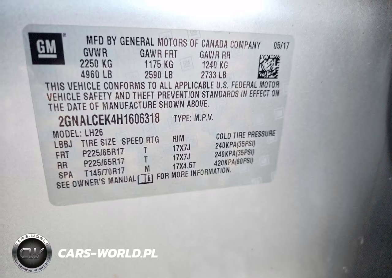 2017 Chevrolet Equinox Lt VIN:2GNALCEK4H1606318 - 14