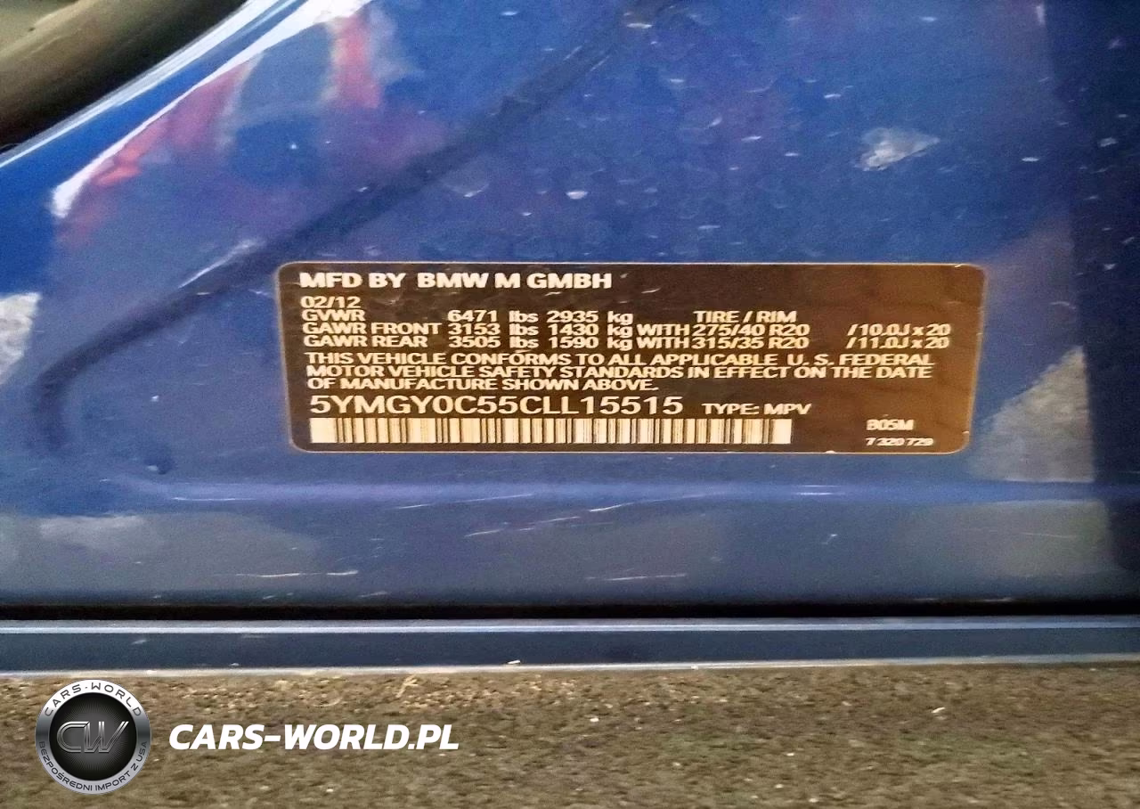 2012 BMW X5 M VIN:5YMGY0C55CLL15515 - 13