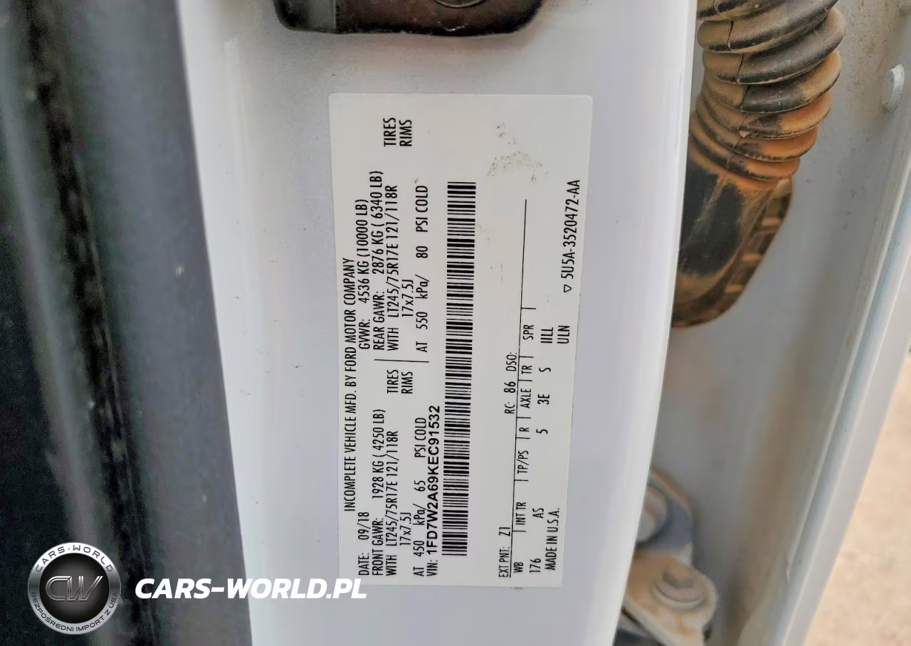 2019 Ford F250 Super Duty Utility - Service Truck VIN:1FD7W2A69KEC91532 - 12