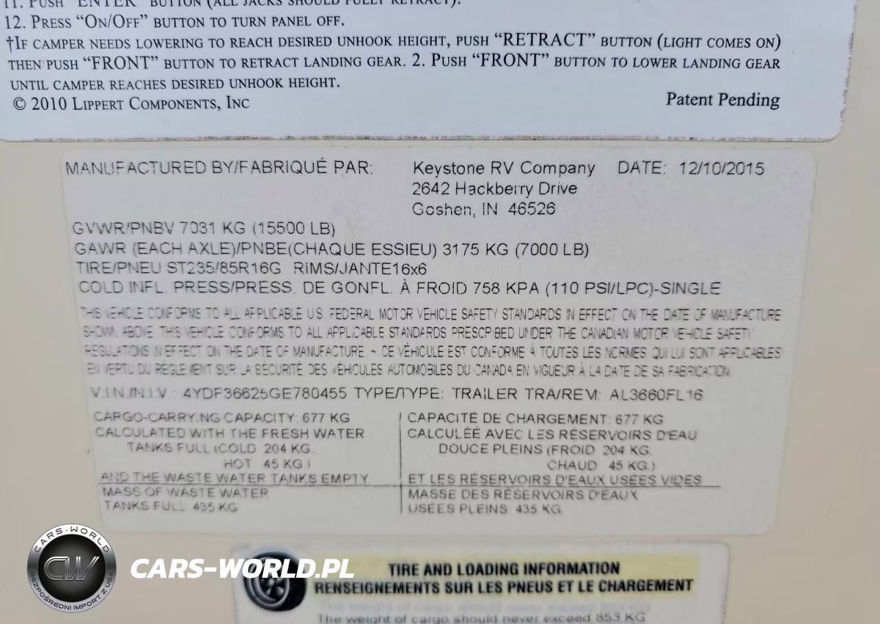 2016 Keystone Alpine Camper VIN:4YDF36625GE780455 - 10