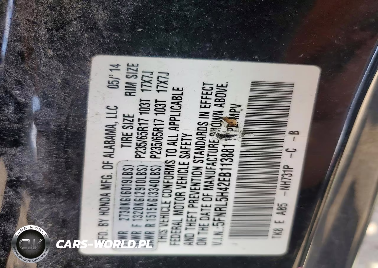 2014 Honda Odyssey Ex VIN:5FNRL5H42EB113881 - 13