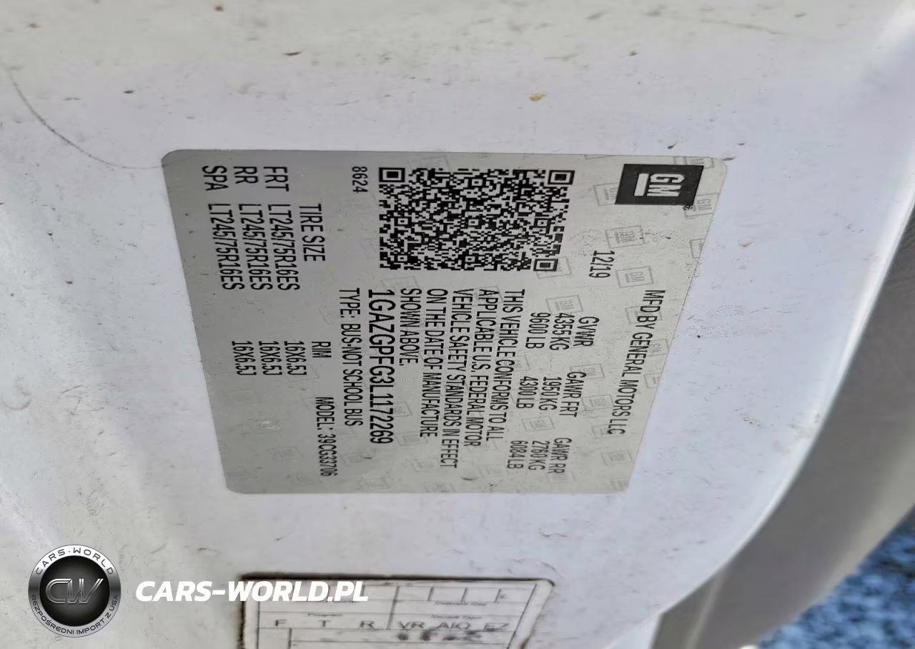 2020 Chevrolet Express G3500 Lt VIN:1GAZGPFG3L1172269 - 13