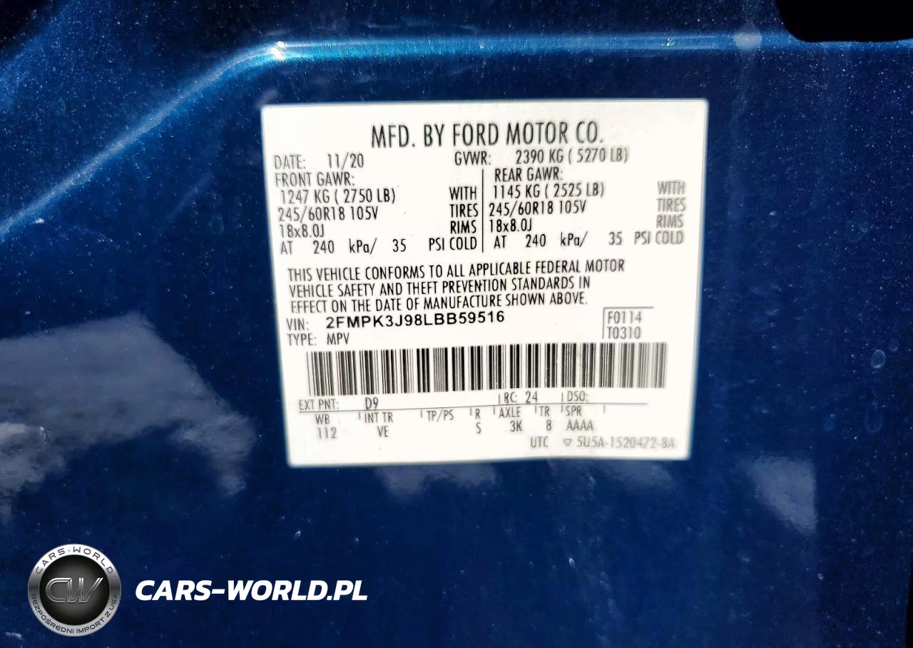 2020 Ford Edge Sel VIN:2FMPK3J98LBB59516 - 13