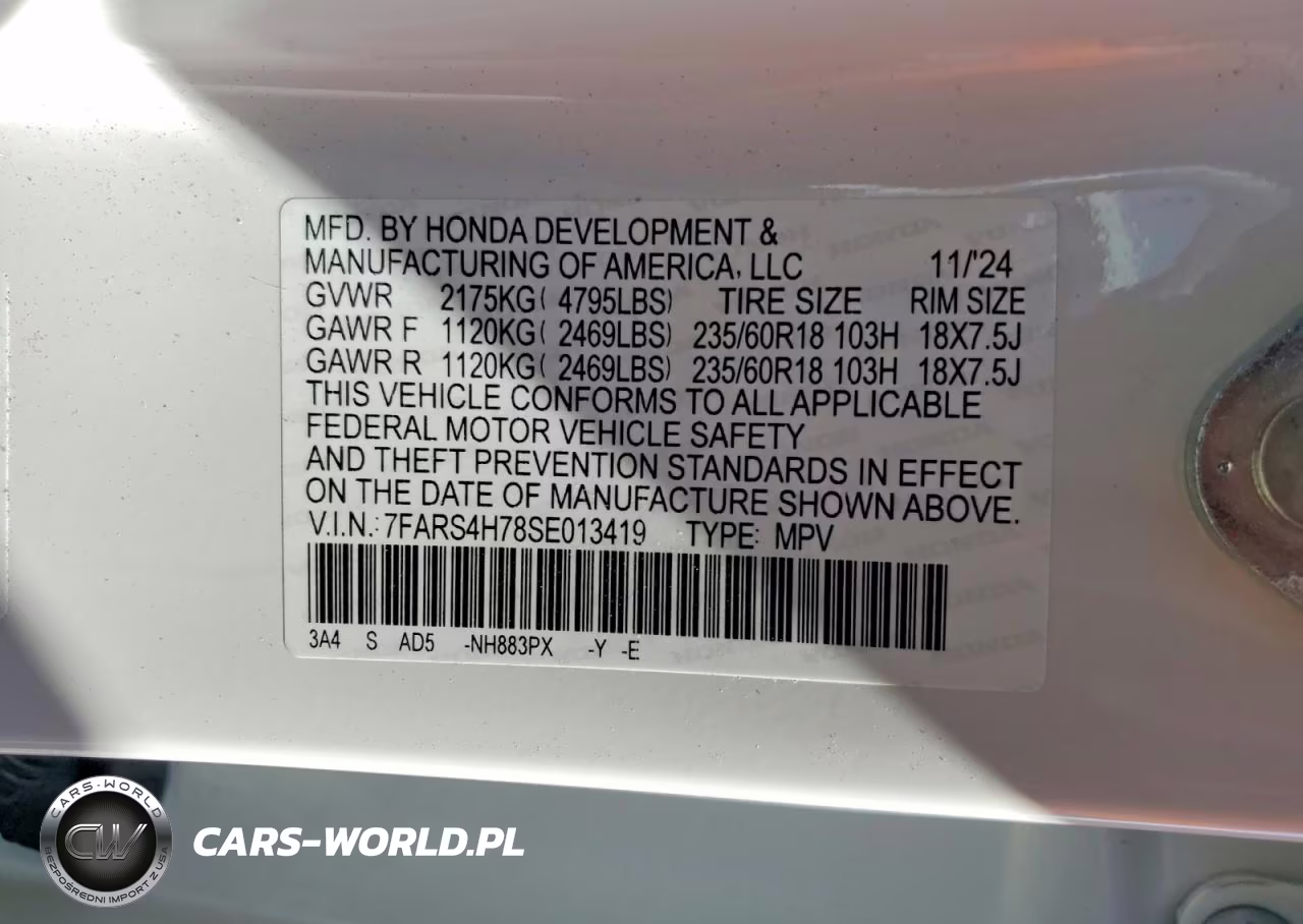 2025 Honda Cr-V Exl VIN:7FARS4H78SE013419 - 13