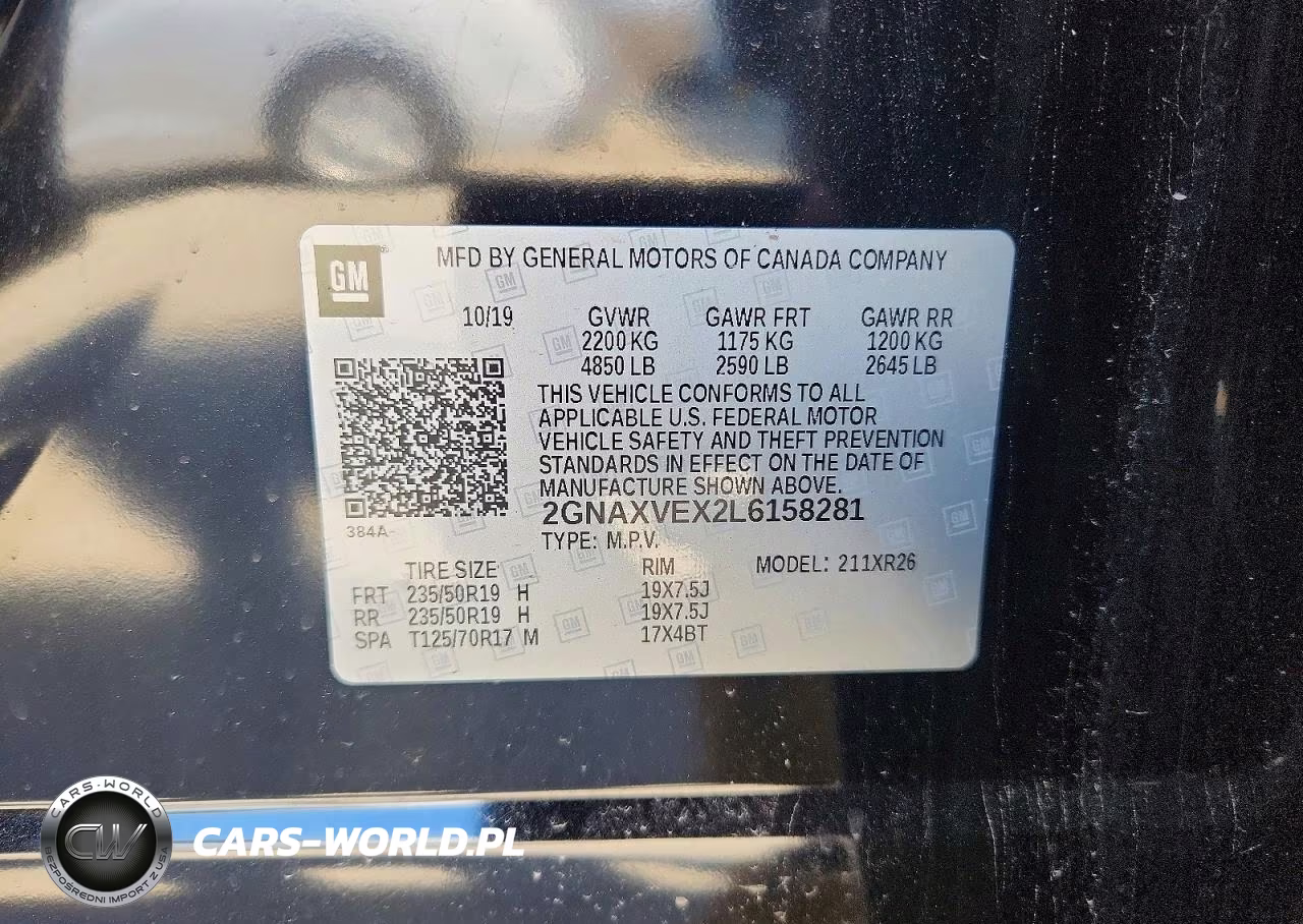 2020 Chevrolet Equinox Lt VIN:2GNAXVEX2L6158281 - 13