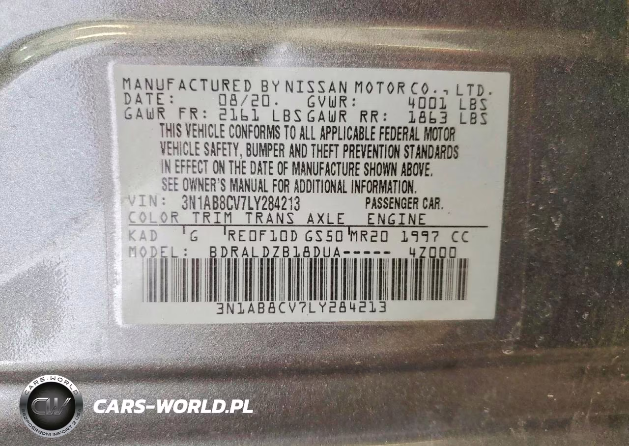 2020 Nissan Sentra Sv VIN:3N1AB8CV7LY284213 - 12