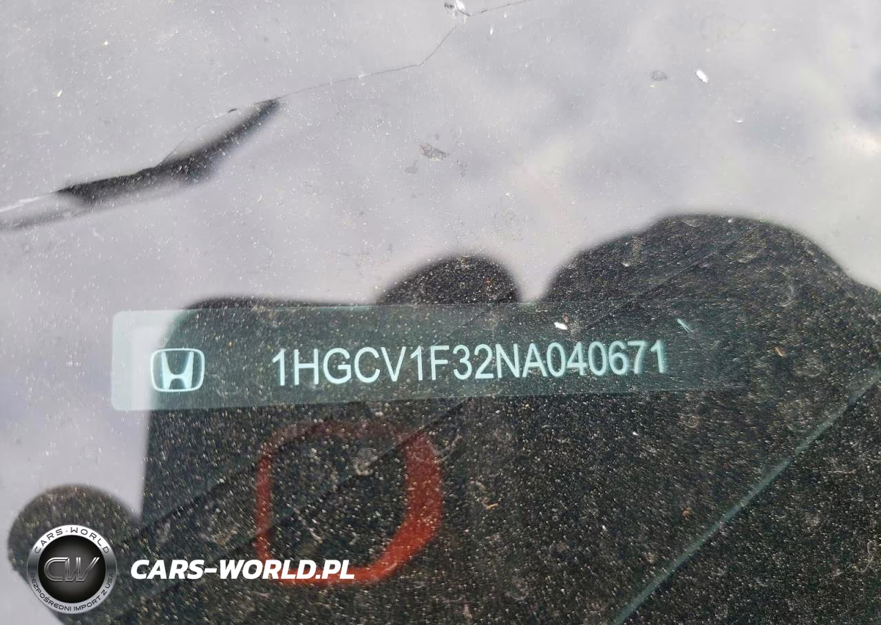 2022 Honda Accord VIN:1HGCV1F32NA040671 - 12