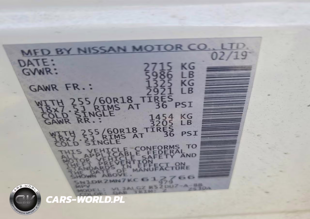 2019 Nissan Pathfinder Sl VIN:5N1DR2MN7KC612766 - 13