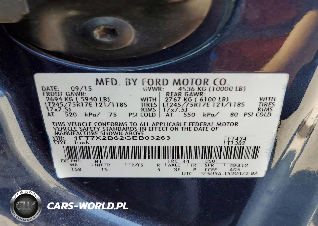 2016 Ford F250 Super Duty VIN:1FT7X2B62GEB03263 - 12