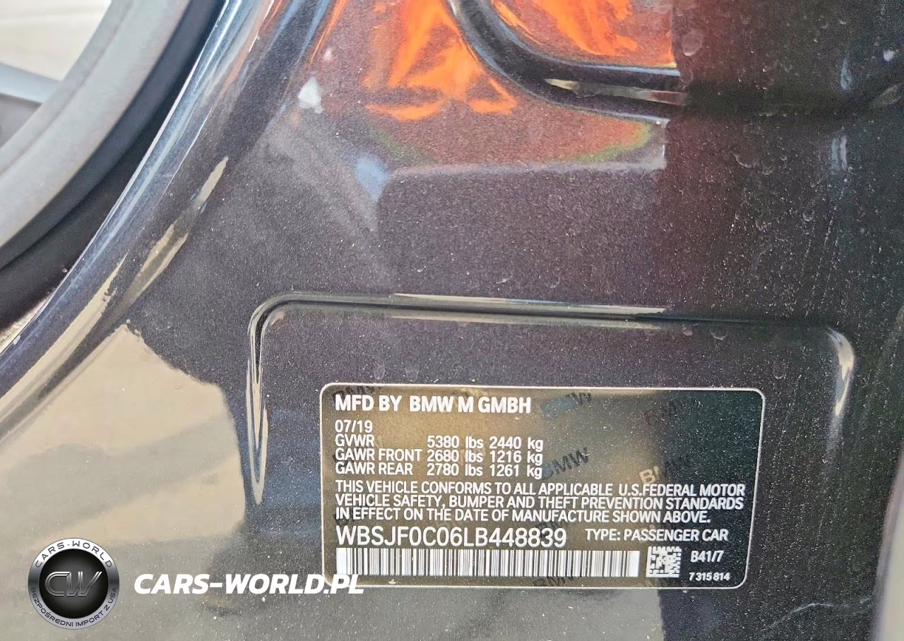 2020 BMW M5 M5 Competition VIN:WBSJF0C06LB448839 - 12