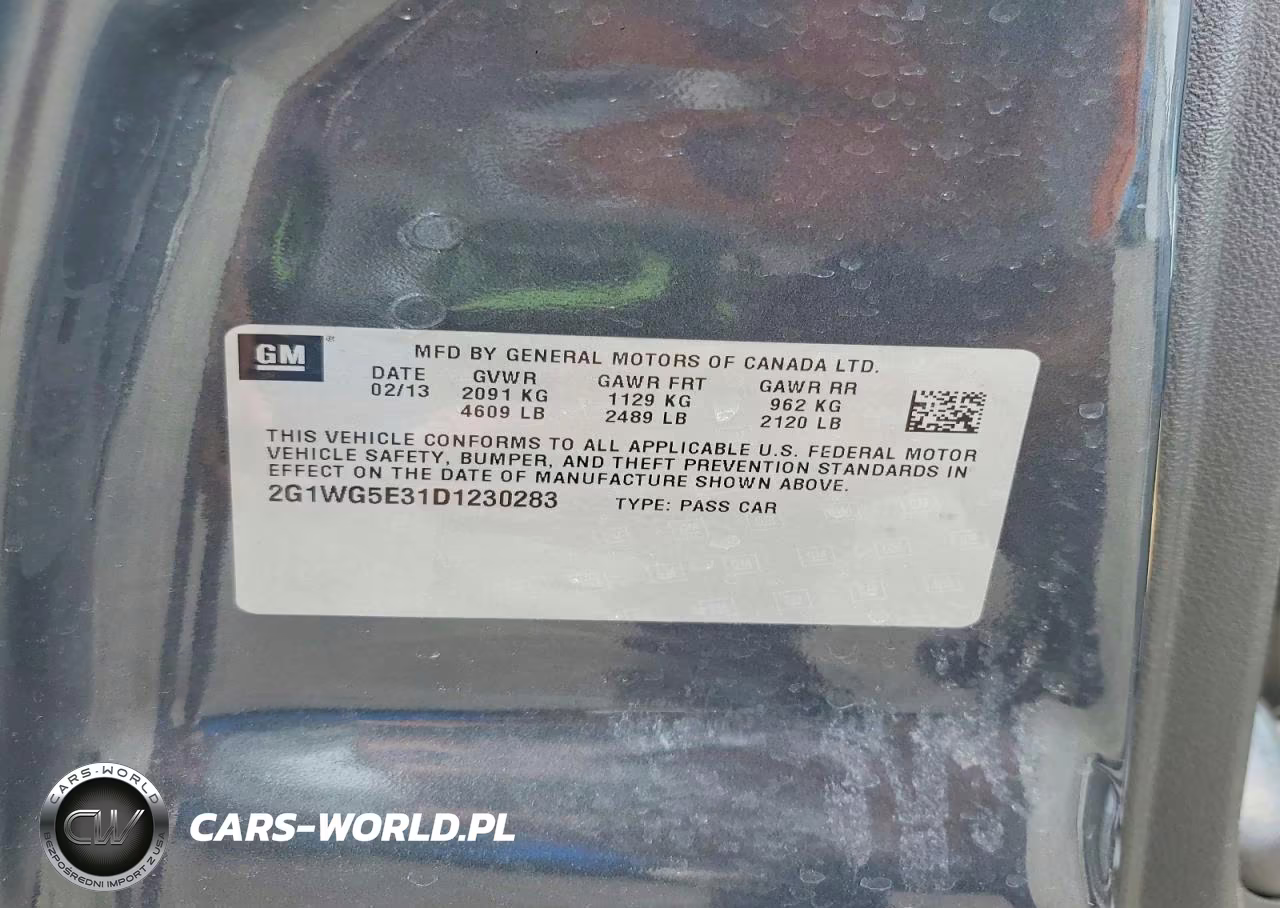 2013 Chevrolet Impala Lt VIN:2G1WG5E31D1230283 - 12