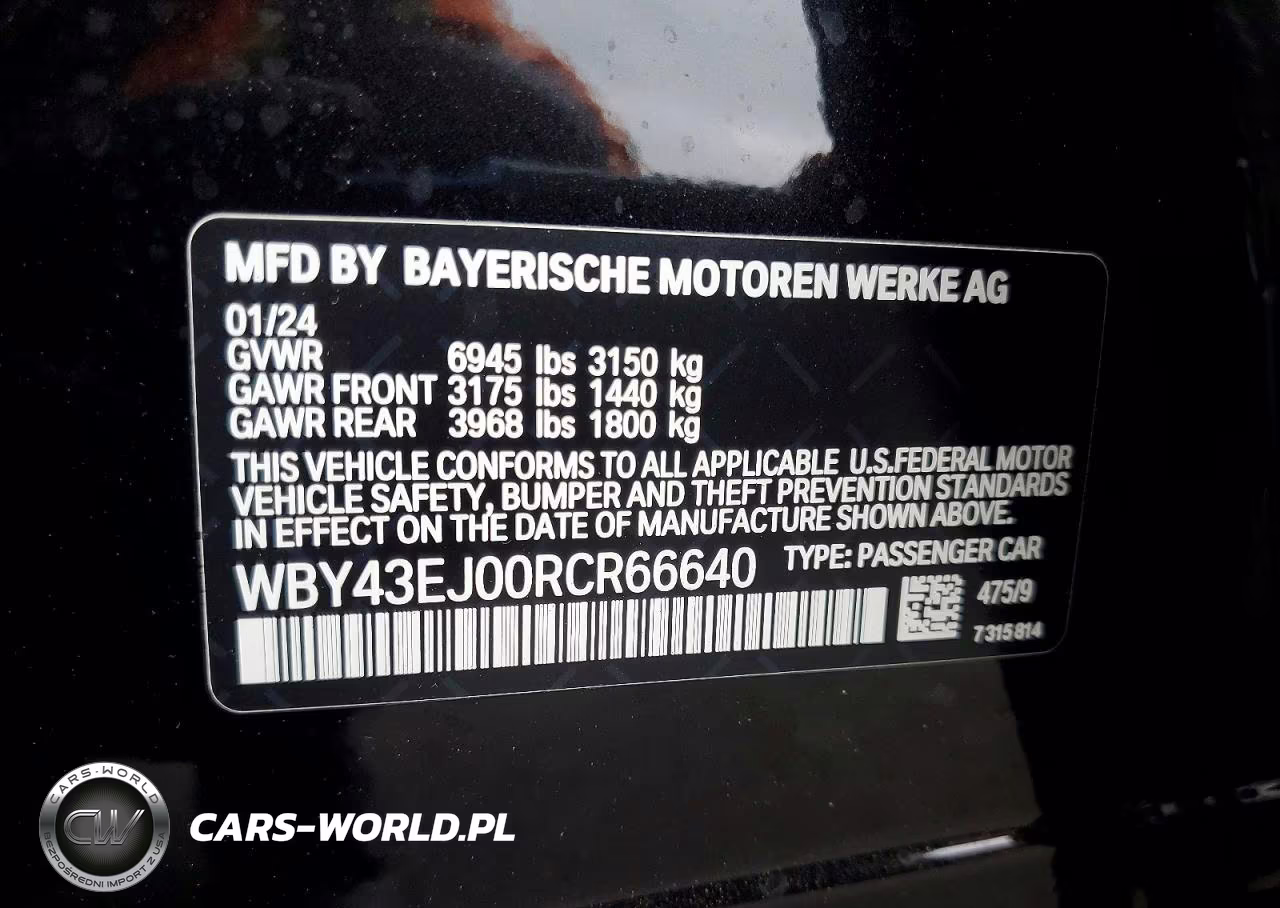 2024 BMW I7 Edrive50 VIN:WBY43EJ00RCR66640 - 13