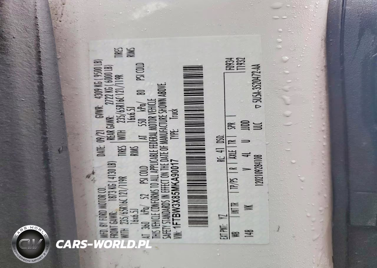 2021 Ford Transit 350 Utility - Service Van VIN:1FTBW3X85MKA90017 - 13