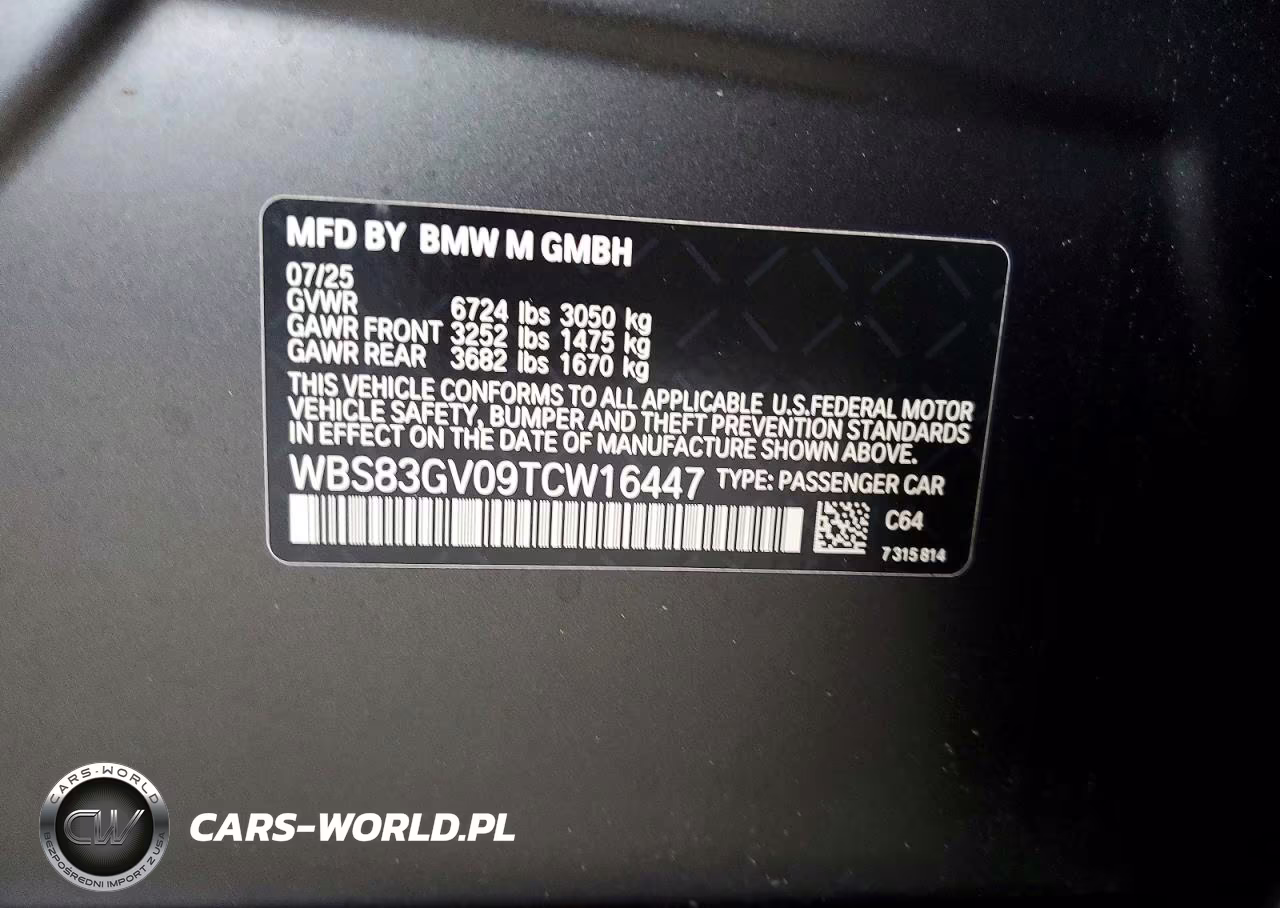 2026 BMW M5 Touring VIN:WBS83GV09TCW16447 - 13