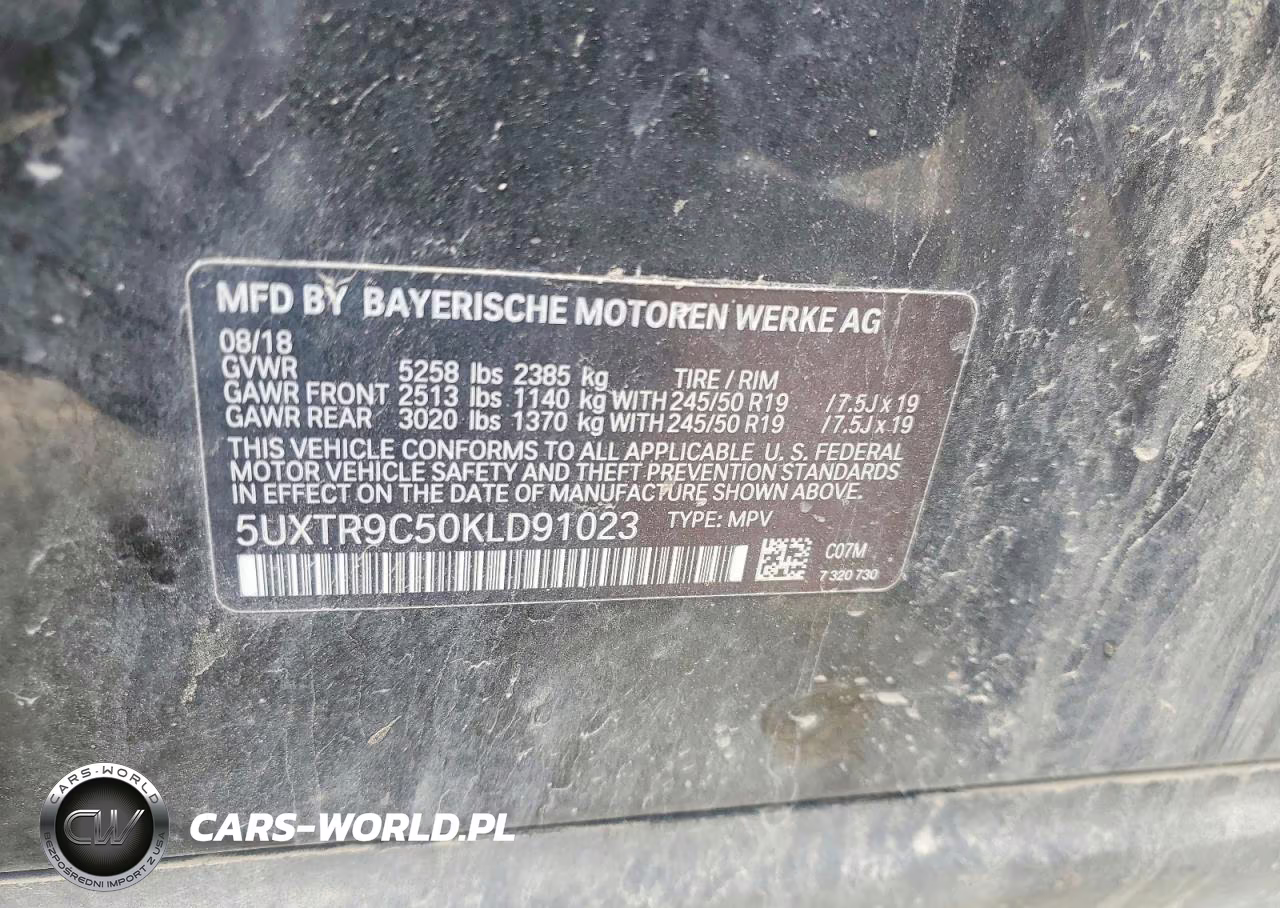 2019 BMW X3 xDrive30I VIN:5UXTR9C50KLD91023 - 13