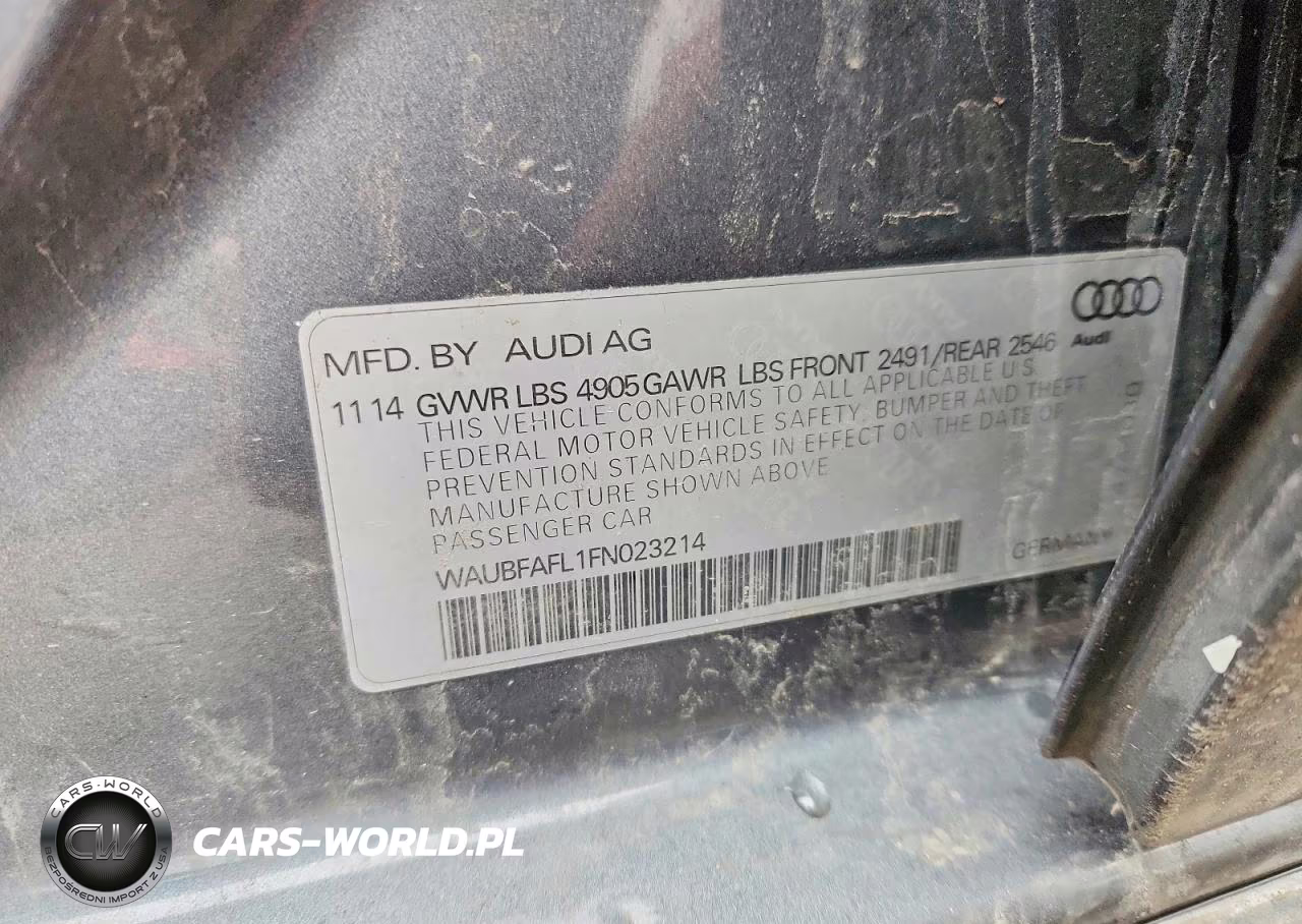 2015 Audi A4 Premium VIN:WAUBFAFL1FN023214 - 12