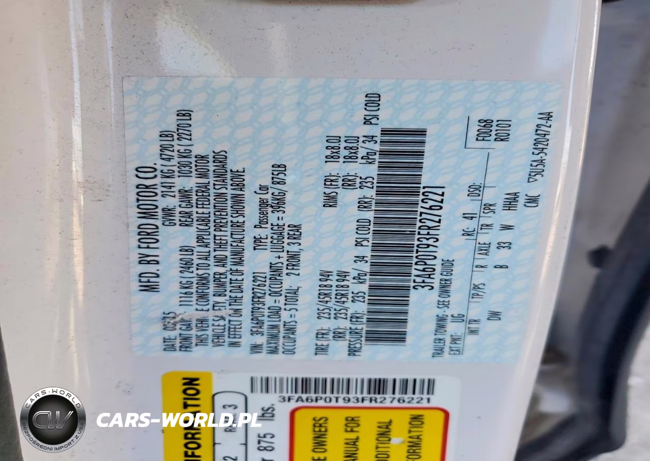 2015 Ford Fusion Se VIN:3FA6P0T93FR276221 - 12