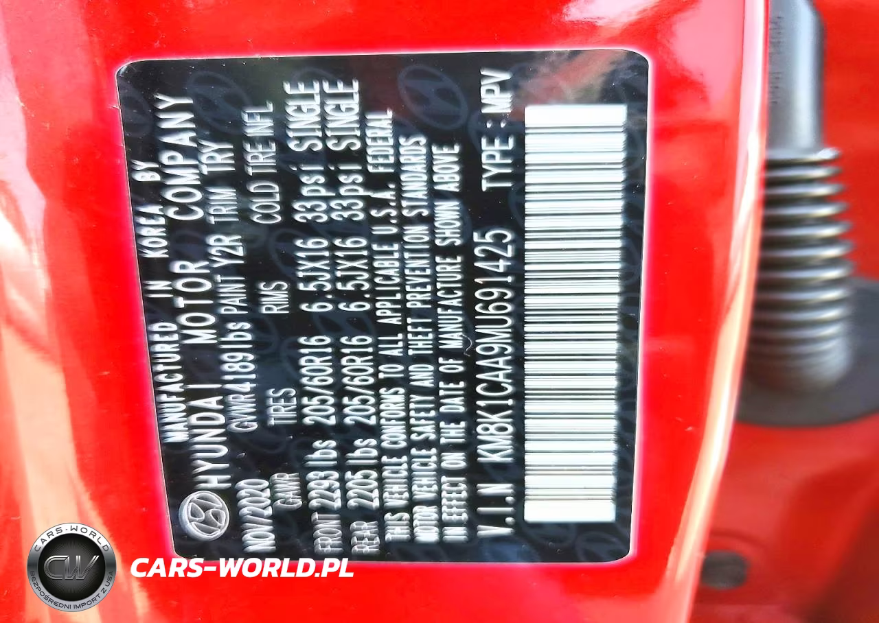 2021 Hyundai Kona Se VIN:KM8K1CAA9MU691425 - 14