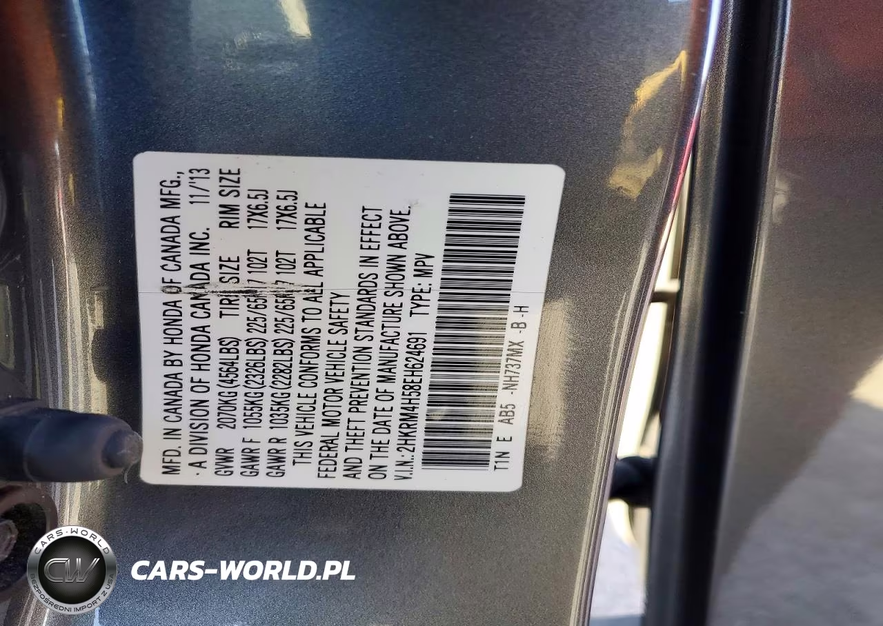 2014 Honda Cr-V Ex VIN:2HKRM4H58EH624691 - 13