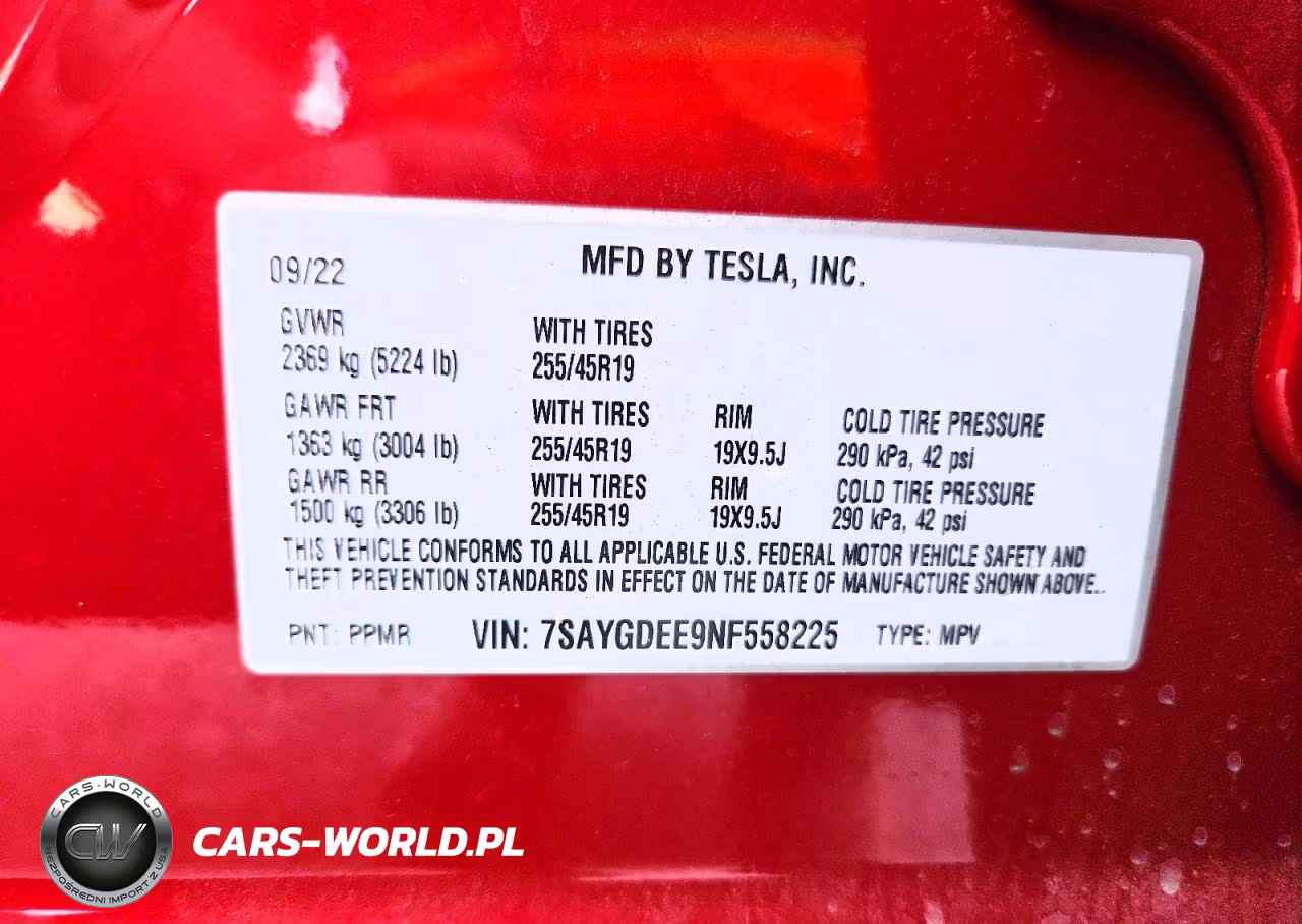 2022 Tesla Model Y VIN:7SAYGDEE9NF558225 - 12