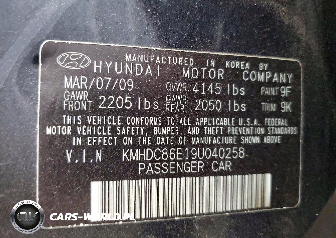 2009 Hyundai Elantra Touring VIN:KMHDC86E19U040258 - 12