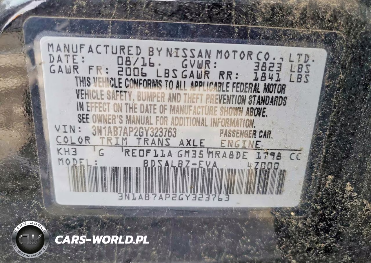 2016 Nissan Sentra S VIN:3N1AB7AP2GY323763 - 12