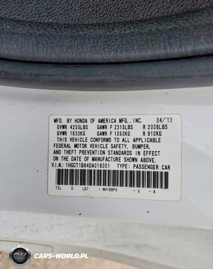 2013 Honda Accord E VIN:1HGCT1B84DA018001 - 12