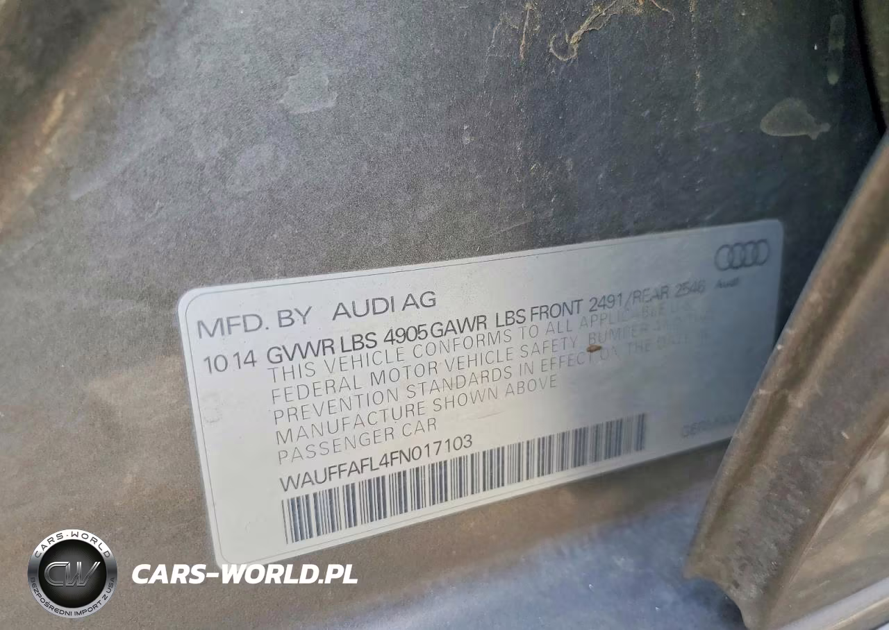 2015 Audi A4 Premium Plus VIN:WAUFFAFL4FN017103 - 13