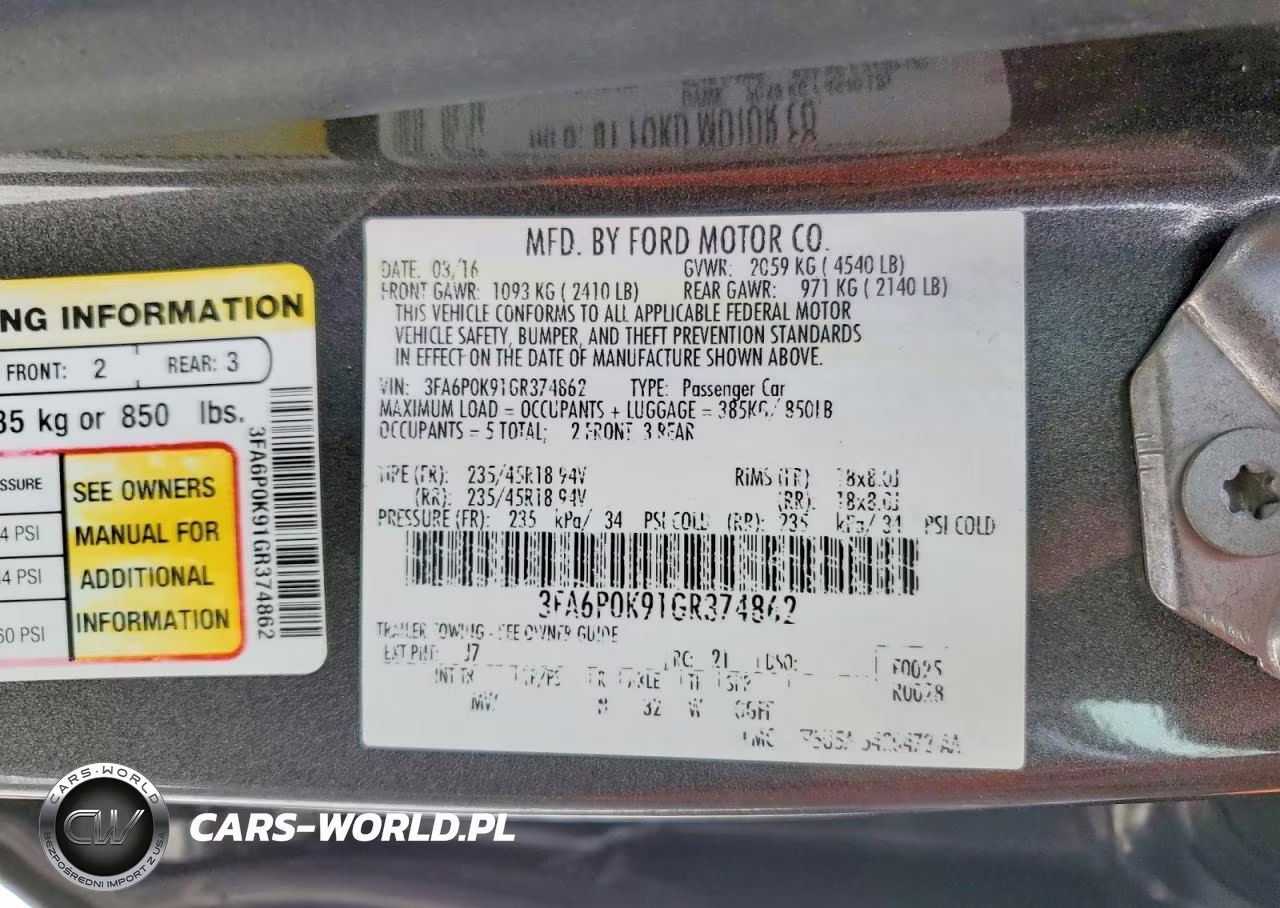 2016 Ford Fusion Titanium VIN:3FA6P0K91GR374862 - 12