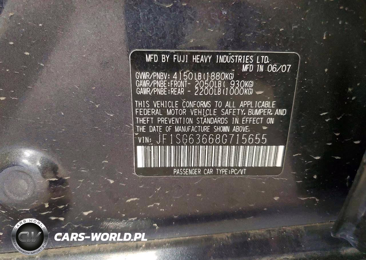 2008 Subaru Forester 2.5X VIN:JF1SG63668G715655 - 13