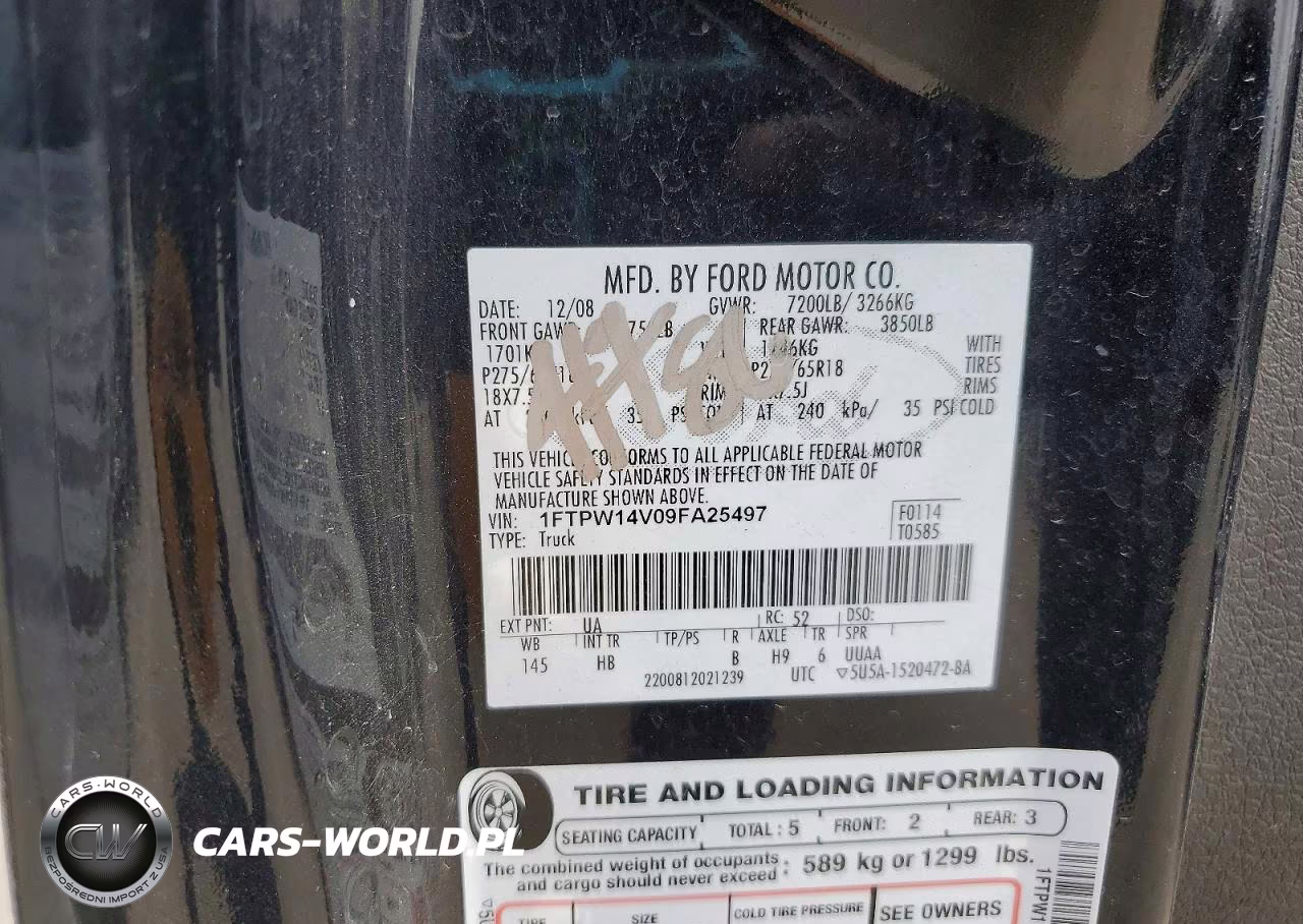 2009 Ford F150 Supercrew VIN:1FTPW14V09FA25497 - 12