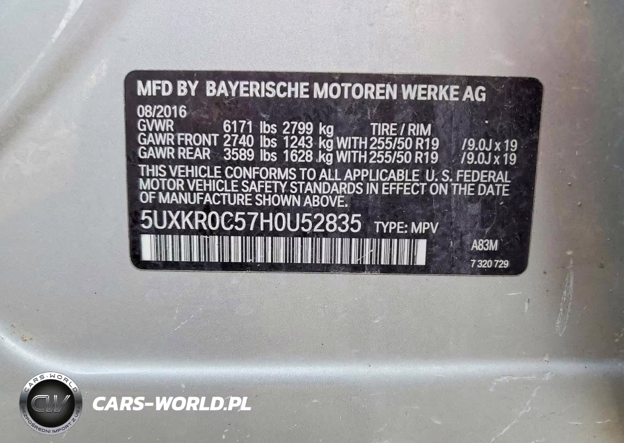 2017 BMW X5 xDrive35I VIN:5UXKR0C57H0U52835 - 13
