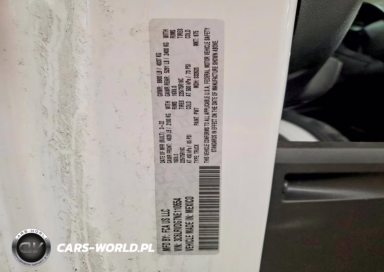 2022 Ram Promaster 2500 Delivery Van VIN:3C6LRVDG7NE110654 - 14