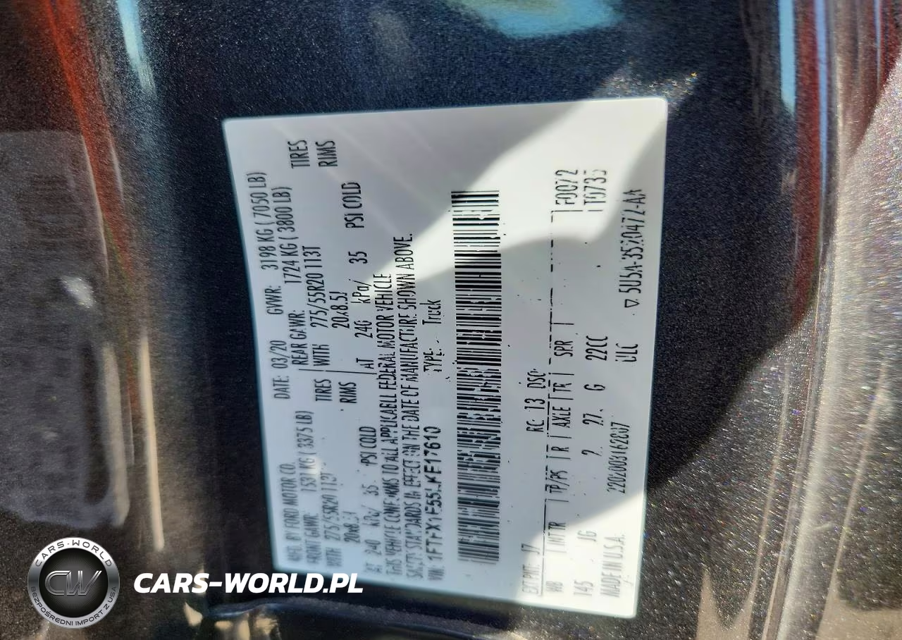 2020 Ford F150 Super Cab VIN:1FTFX1E55LKE17610 - 12