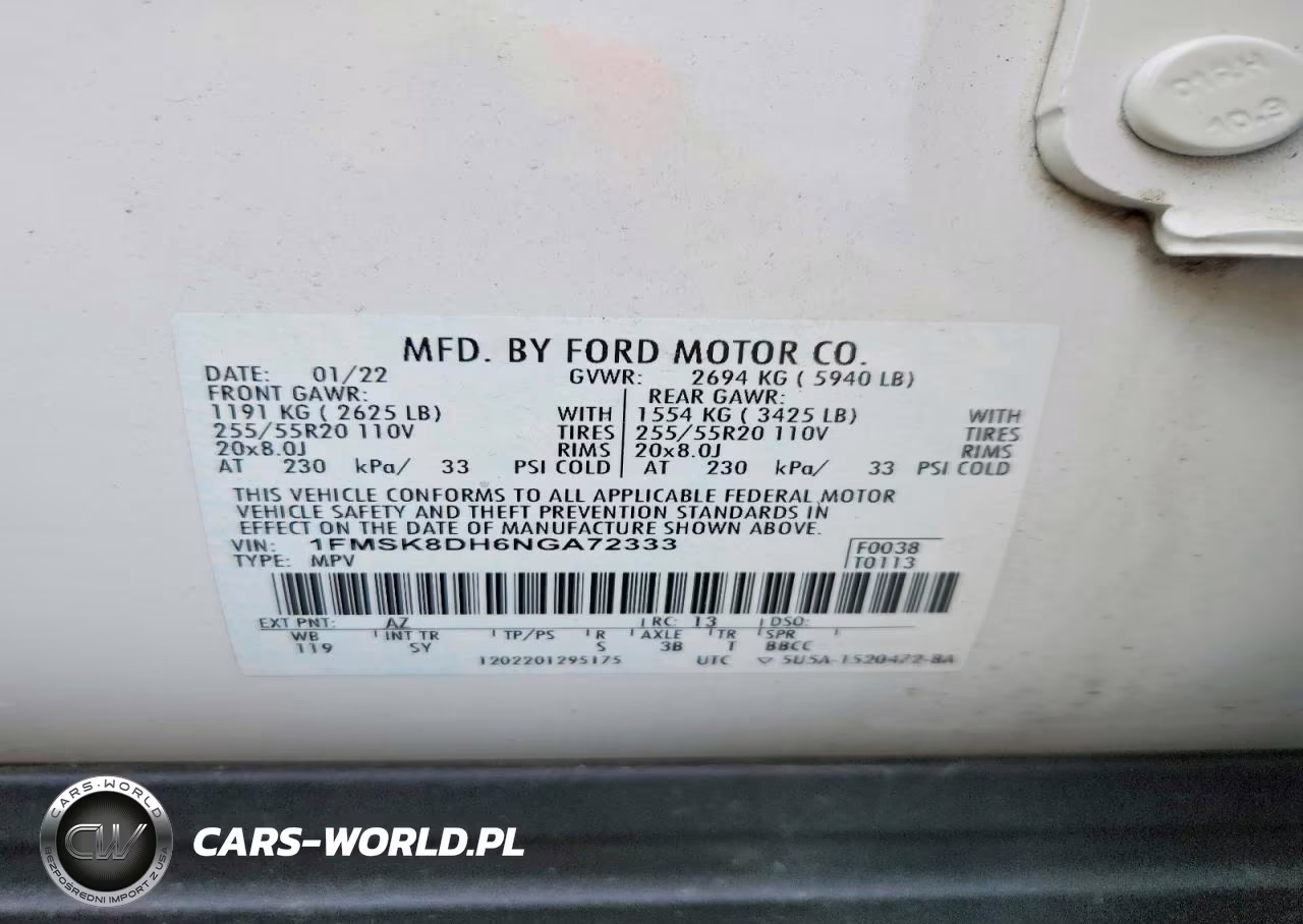 2022 Ford Explorer Xlt VIN:1FMSK8DH6NGA72333 - 13