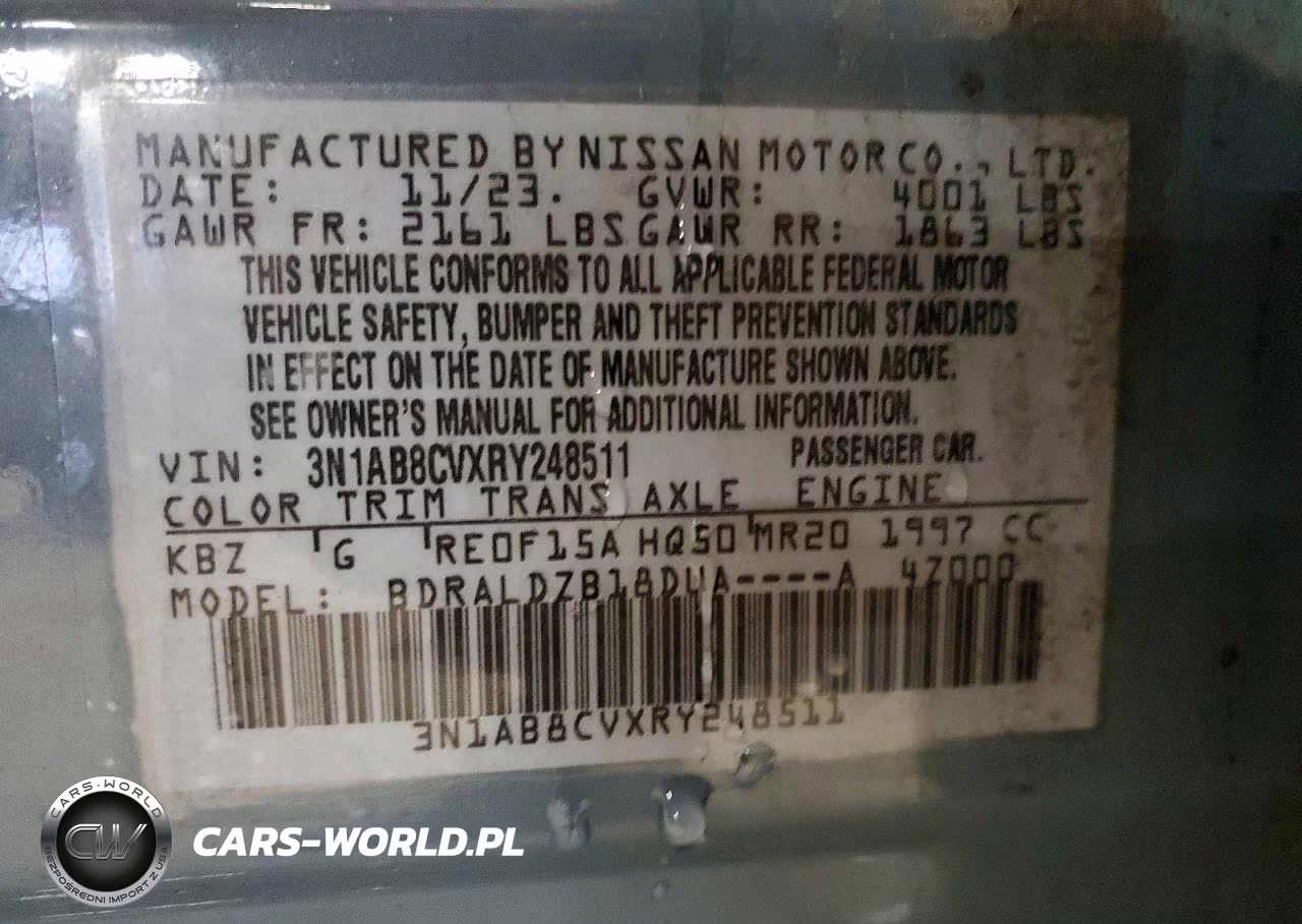 2024 Nissan Sentra Sv VIN:3N1AB8CVXRY248511 - 13