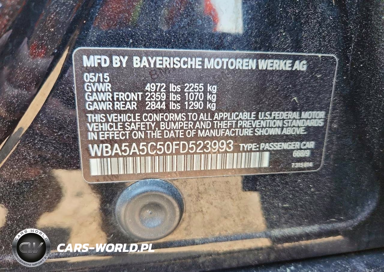 2015 BMW 528 I VIN:WBA5A5C50FD523993 - 12