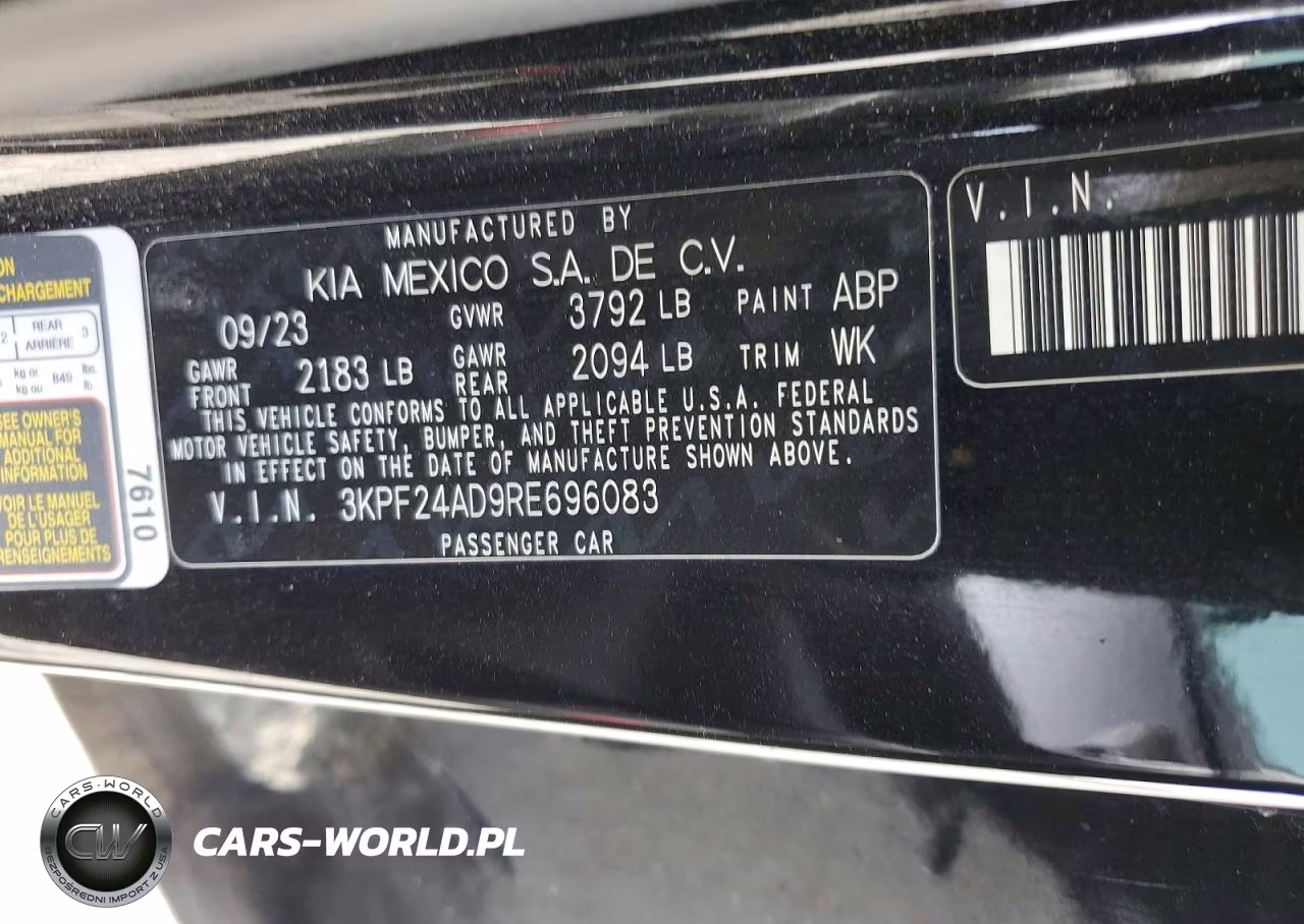 2024 Kia Forte Lxs VIN:3KPF24AD9RE696083 - 13