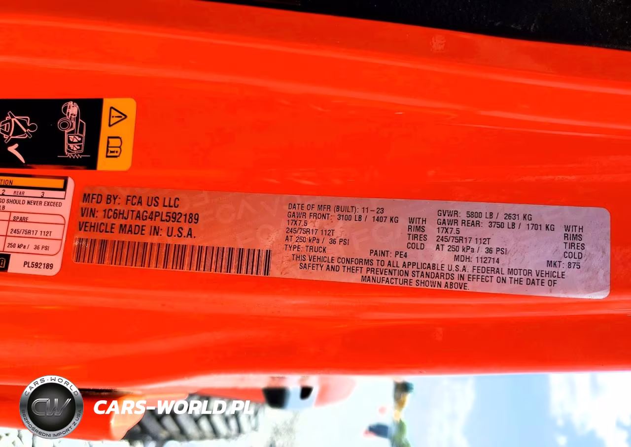 2023 Jeep Gladiator Sport VIN:1C6HJTAG4PL592189 - 12