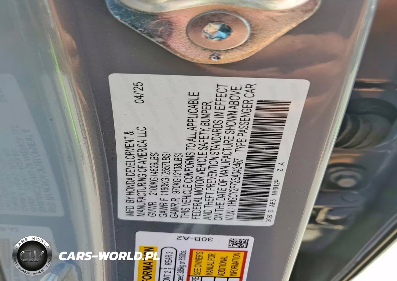 2025 Honda Accord Hybrid Sport-L VIN:1HGCY2F72SA043467 - 12