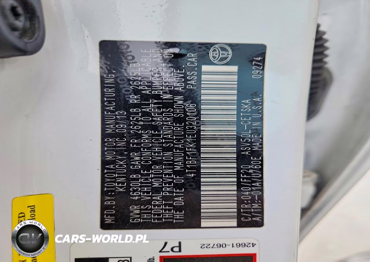 2014 Toyota Camry Se VIN:4T1BF1FK1EU320106 - 12