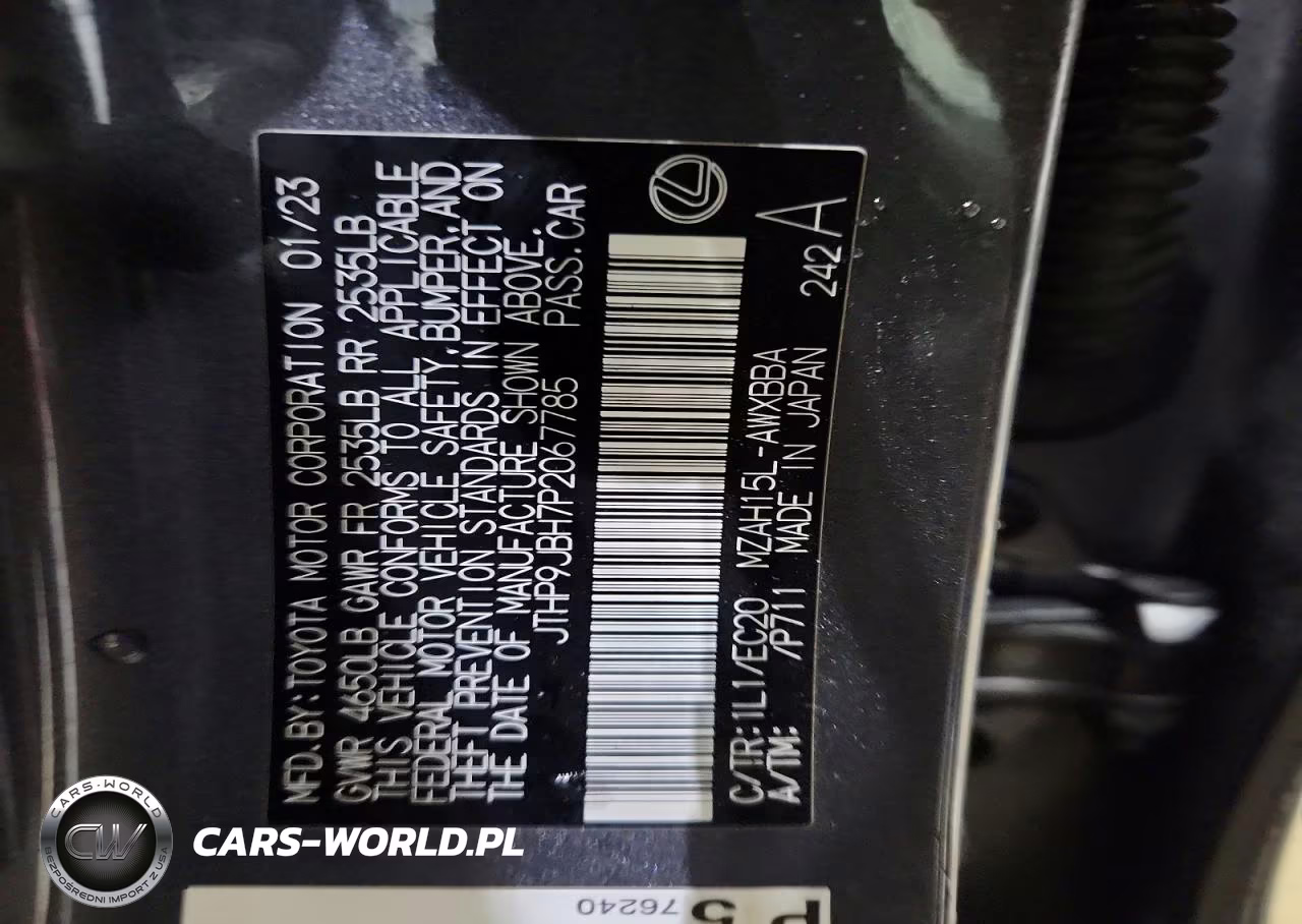 2023 Lexus Ux 250H Premium VIN:JTHP9JBH7P2067785 - 13