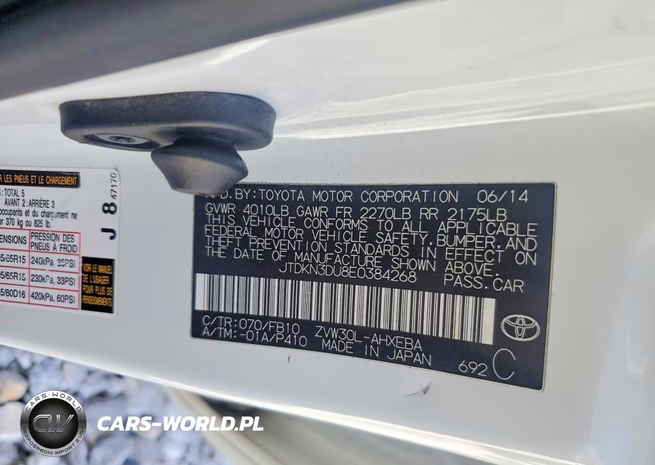 2014 Toyota Prius Three VIN:JTDKN3DU8E0384268 - 12