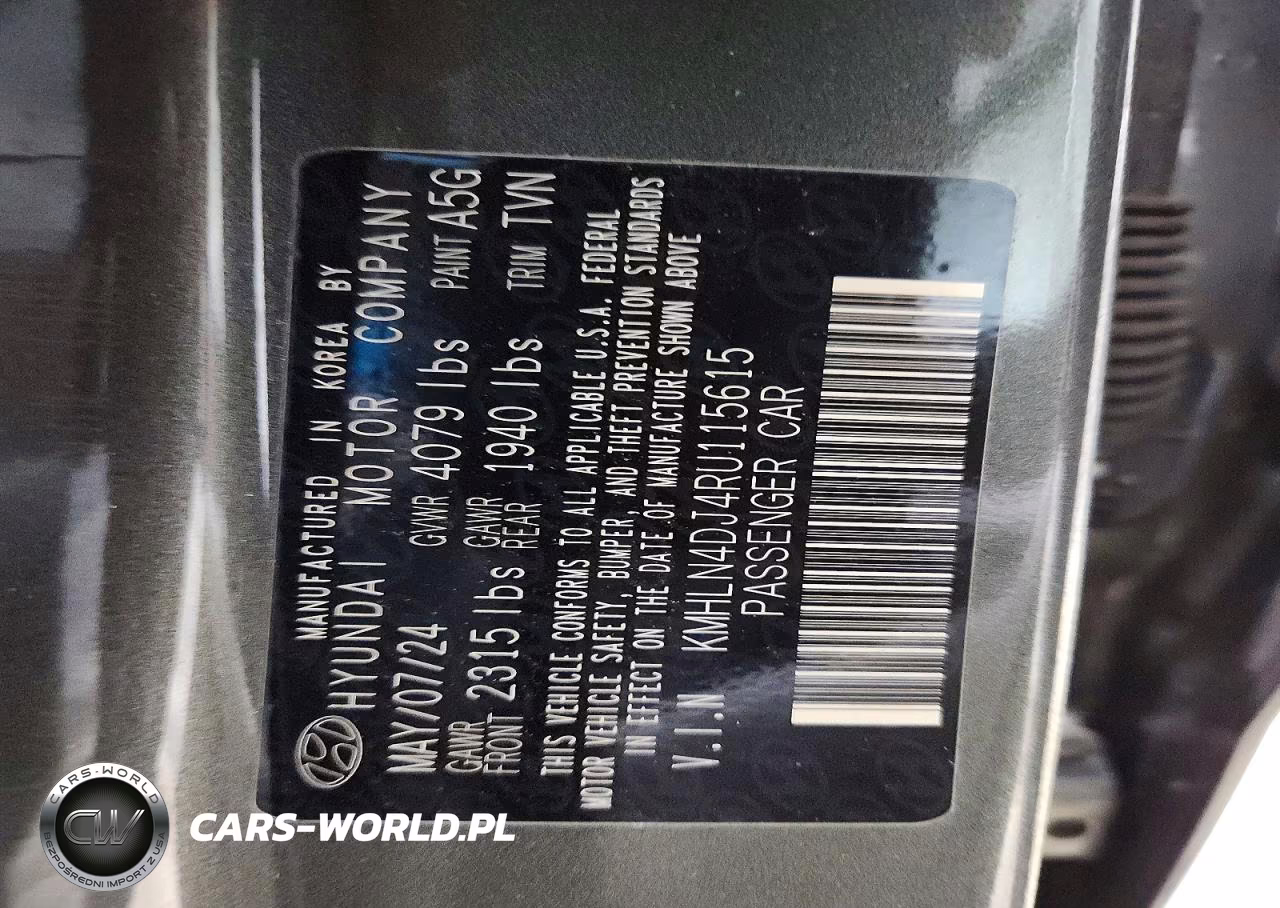 2024 Hyundai Elantra Limited VIN:KMHLN4DJ4RU115615 - 12