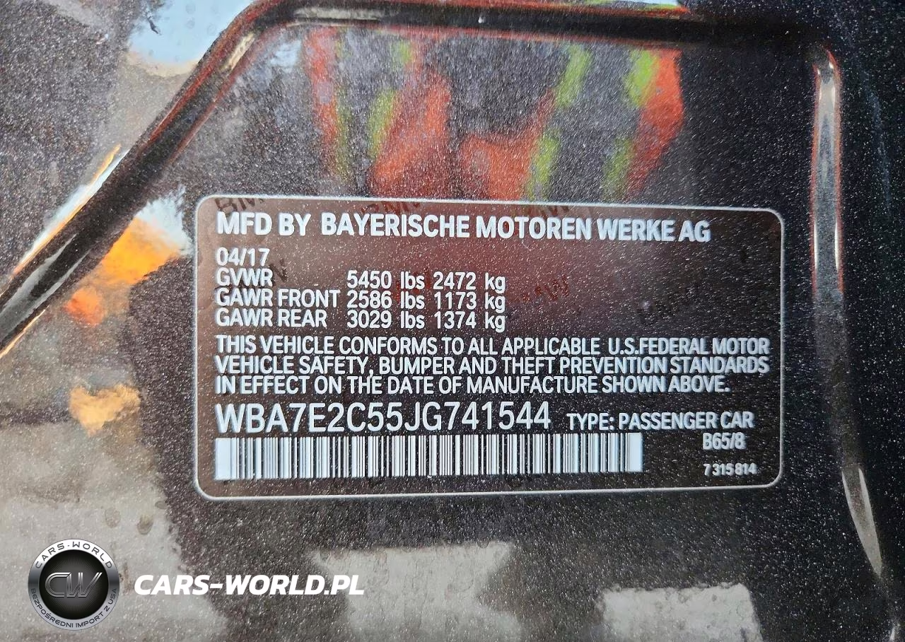 2018 BMW 740 I VIN:WBA7E2C55JG741544 - 12