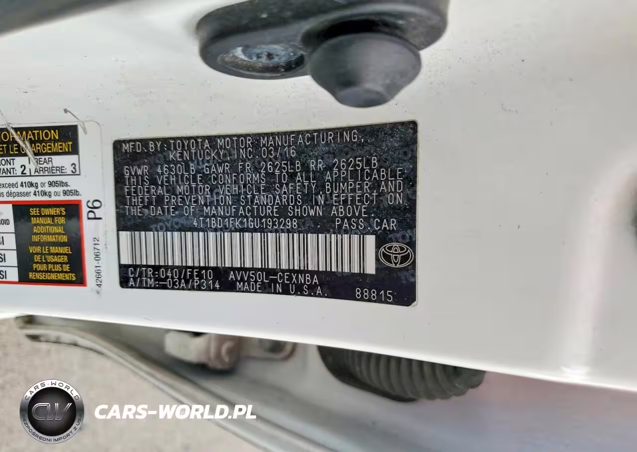 2016 Toyota Camry Hybrid Le VIN:4T1BD1FK1GU193298 - 12