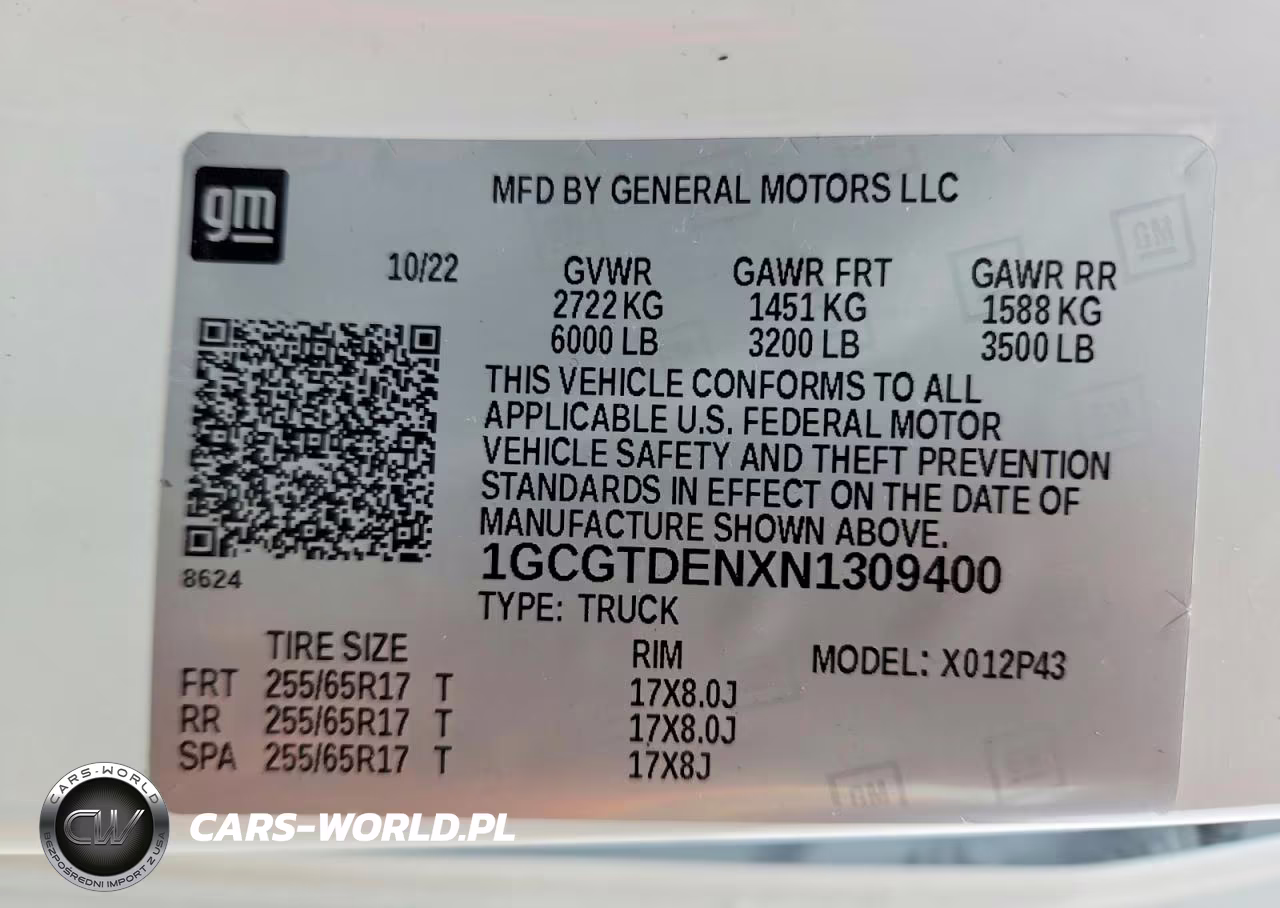 2022 Chevrolet Colorado Z71 VIN:1GCGTDENXN1309400 - 13