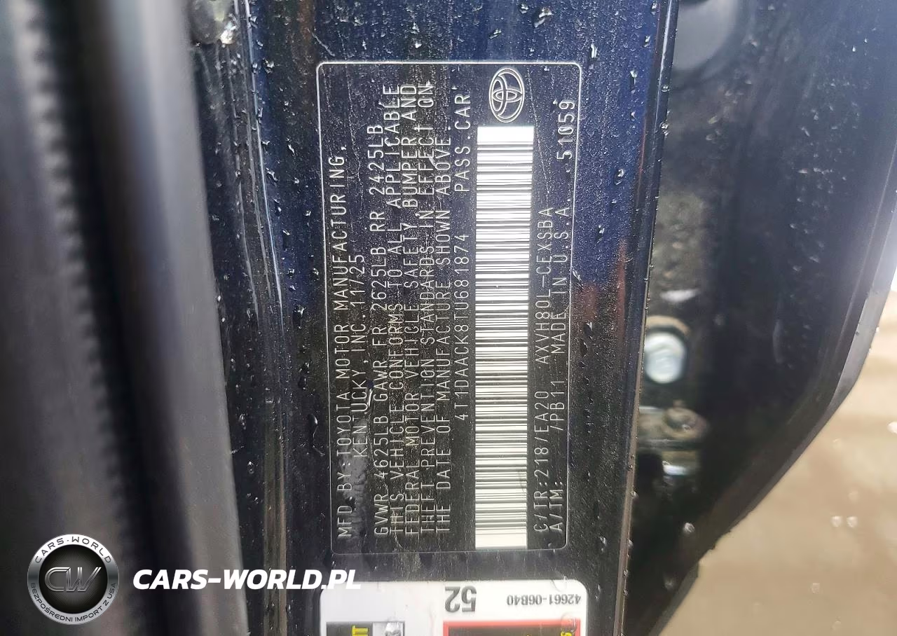 2026 Toyota Camry Se VIN:4T1DAACK8TU681874 - 12