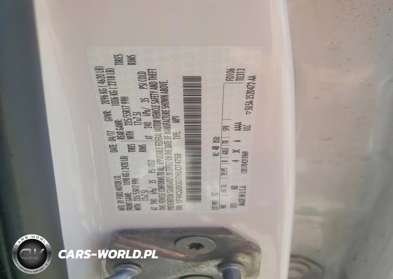 2017 Ford Escape Se VIN:1FMCU0GD7HUD74759 - 14